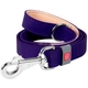 Кожаный поводок для собак WAUDOG Classic 122 см 14 мм Фиолетовый (08139) - изображение 1