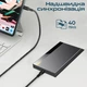 Кабель Promate PowerBolt240-1M USB Type-C to USB Type-C 240W PD 1 м Black (powerbolt240-1m.black) - зображення 3