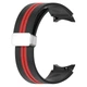 Ремешок для Samsung Galaxy Watch 6 - черно-красный / ширина крепления 20мм / силикон / Watchbands Cls-line (W16-3WB612111106) - изображение 3