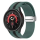 Ремінець для Samsung Galaxy Watch 6 - темно-зелено-чорний / ширина кріплення 20мм / силікон / Watchbands Cls-line (W16-4WB6126116) - зображення 1
