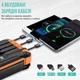 УМБ SolarTank-20000 mAh сонячні панелі 6 шт бездротова зарядка магнітний 4 кабелі ліхтар водонепроникний - зображення 4