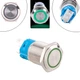 Кнопка 16мм зворотна 12-24В зелений LED 5pin 16K-P11D - зображення 2