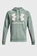 Мужское зеленое худи UA Rival Fleece Big Logo HD Under Armour 3XL 1357093-781 - изображение 5