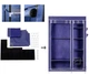 Складна шафа для зберігання одягу Storage Wardrobe Синій тканинний - зображення 15