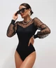 Женское боди Le'Katrin 5201-1M Черный - изображение 2