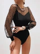 Женское боди Le'Katrin 5201-1M Черный - изображение 5
