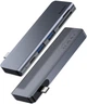 USB-хаб адаптер Baseus Harmonica 5в1 (док станция, 100W, 3xUSB3.0 + HDMI 4KHD + Type-C PD + TF + SD) - Серый - изображение 1