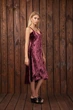 Платье EleTonWear бархатное бордовое BURGUNDY M (02.001 bg) - изображение 2