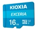 microSDHC 16GB Kioxia Exceria Class 10 UHS-I + SD-adapter (LMEX1L016GG2) - зображення 2