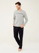 Пижамный лонгслив мужской хлопковый U.S. Polo Assn 18467 XL Серый (8680557329810) - изображение 4