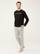 Пижамный лонгслив мужской хлопковый U.S. Polo Assn 18467 M Black (8680557329841) - изображение 4