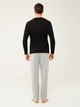 Пижамный лонгслив мужской хлопковый U.S. Polo Assn 18467 M Black (8680557329841) - изображение 5