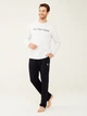 Пижамный лонгслив мужской больших размеров хлопковый U.S. Polo Assn 18467 XL White (8680557329964) - изображение 3