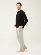 Пижамный лонгслив мужской хлопковый U.S. Polo Assn 18467 M Black (8680557329841) - изображение 6