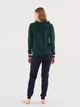 Пижама (худи + штаны) женская хлопковая U.S. Polo Assn 16806 M Green (8680557379853) - изображение 2