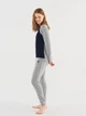 Пижама (свитшот + штаны) женская U.S. Polo Assn 16817 L Grey Melange (8680557380965) - изображение 3