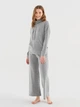 Піжама (худі + штани) жіноча U.S. Polo Assn 16818 L Grey Melange (8680557381115) - зображення 1