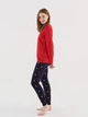 Пижама (лонгслив + штаны) женская хлопковая U.S. Polo Assn 16825 S Red (8680557381443) - изображение 3