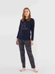 Пижама (лонгслив + штаны) женская хлопковая U.S. Polo Assn 16826 L Navy (8680557381511) - изображение 1