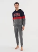 Пижама (кофта + штаны) мужская хлопковая U.S. Polo Assn 18602 XL Темно-синий/Серый (8680557382679) - изображение 1