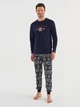 Пижама (лонгслив + штаны) мужская больших размеров хлопковая U.S. Polo Assn 18634 XL Navy (8680557385076) - изображение 1