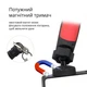 Аккумуляторный фонарь светодиодная LED COB лампа с регулировкой яркости и магнитом (заряд от USB) Usams W55 Красно-Черная - изображение 7