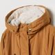 Парка демисезонная с мехом женская H&M 6935088dlog XS Горчичная (PS2030000237593) - изображение 2