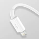 Кабель Baseus Superior Series Fast Charging 3-in-1 (Micro USB+Lightning+Type-C) 3.5A (1.5m) - White (CAMLTYS-02) - изображение 4
