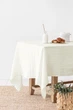 Лляна скатертина на стіл TouchableLinen 1 шт 200х200 см Молочний - зображення 2