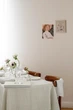 Лляна скатертина на стіл TouchableLinen 1 шт 200х200 см Молочний - зображення 5