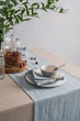 Скатертина-доріжка Раннер з лляної тканини TouchableLinen 1 шт 40х250 см Пильно-блакитний - зображення 4
