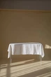 Лляна скатертина на стіл TouchableLinen 1 шт 140 см (кругла) Білий - зображення 7