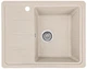 Мийка кухонна, гранітна, прямокутна Valetti 28R 620x500x210мм Бежева - зображення 2