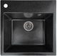 Гранитная кухонная мойка Kva-kva K81L 485x485х195мм Графит - изображение 1
