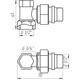 Кран радиаторный угловой SOLOMON 1/2″ с резиновым уплотнителем 160405 под ключ - изображение 2