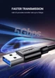 Кабель UGREEN US184 USB 3.0 to USB-C Nickel Plating QC3.0 3A 5Gbps 1m Black (20882) - зображення 8