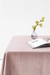 Льняная скатерть на стол TouchableLinen 1 шт 140х140 см Пыльно-розовый - изображение 2
