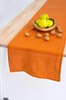 Скатертина-доріжка Раннер з лляної тканини TouchableLinen 1 шт 40х150 см Помаранчевий - зображення 1