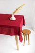 Льняная скатерть на стол TouchableLinen 1 шт 100х140 см Красный - изображение 1