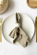 Лляні серветки TouchableLinen 1 шт Бежевий Серветки для сервірування столу 45х45 см - зображення 6