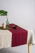 Скатертина-доріжка Раннер з лляної тканини TouchableLinen 1 шт 40х250 см Вишневий - зображення 1