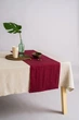 Скатертина-доріжка Раннер з лляної тканини TouchableLinen 1 шт 40х250 см Вишневий - зображення 4