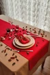 Скатертина-доріжка Раннер з лляної тканини TouchableLinen 1 шт 30х150 см Червоний - зображення 2