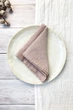 Льняные салфетки TouchableLinen 1 шт Пыльно розовый Салфетки для сервировки стола Свадебные салфетки 30х30 см - изображение 1