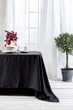 Льняная скатерть на стол TouchableLinen 1 шт 200х250 см Черный - изображение 3