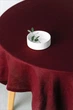 Льняная скатерть на стол TouchableLinen 1 шт 100х100 см Вишневый - изображение 2