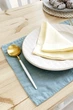 Лляний сервірувальний килимок (ланчмат) TouchableLinen 1 шт 40х50 см Пильно-блакитний Підставка під тарілку - зображення 3