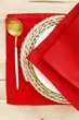 Сервірувальний килимок (ланчмат) з лляної тканини TouchableLinen 1 шт 30х40 см Червоний Підставка під гаряче - зображення 2