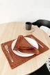 Сервировочный коврик (ланчмат) из льняной ткани TouchableLinen 1 шт 30x40 см Терракотовый Подставка под тарелки - изображение 3