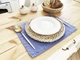 Сервировочный коврик (ланчмат) из льна TouchableLinen 1 шт 30x40 см Голубой Подставка под тарелку - изображение 4